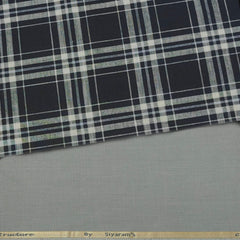 Pant Shirt Combo Pack Siyaram Silver Grey Pant, Broad Check Poly Cotton Black N White Shirt Fabric