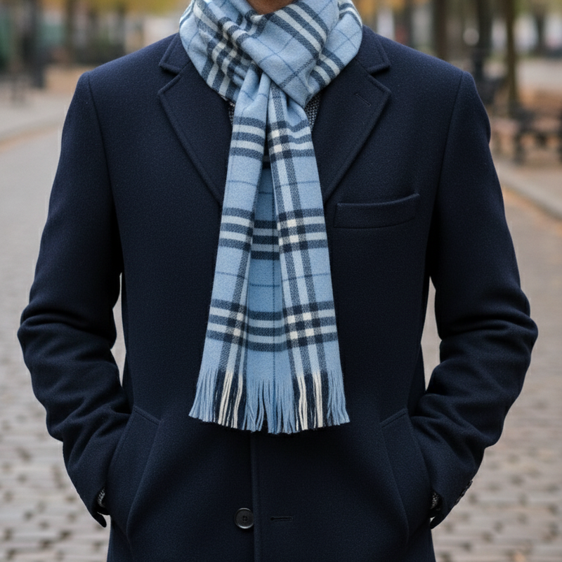 Raymond Pure Wool Muffler Colour Sky Blue