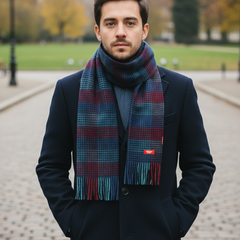 Raymond Pure Wool Muffler Colour Pistachio Green N Blue