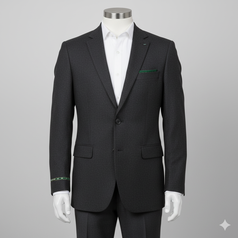 Tweed Blazer Fabric Raymond Wool Blended Worsted Colour Dark Grey