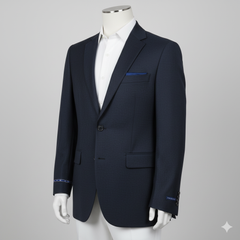 Tweed Blazer Fabric Raymond Wool Blended Dobby Colour Dark Blue