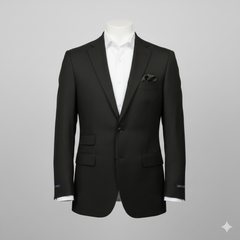 Tweed Blazer Fabric Raymond Wool Blended Dobby Colour Black