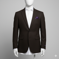 Tweed Blazer Fabric Raymond Wool Blended Dobby Colour Dark Coffee