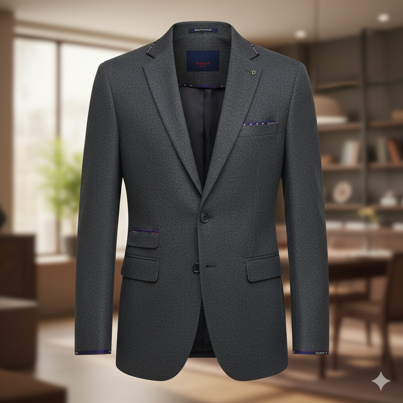 Tweed Blazer Fabric Raymond Wool Blended Worsted Colour Grey