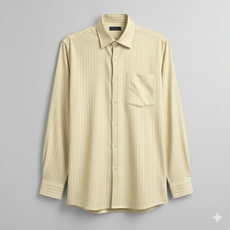 Shirt Fabric Mantire Poly Cotton Lining Colour Butter Yellow