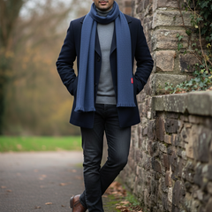 Raymond Pure Wool Muffler Colour Blue