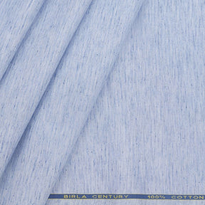 Birla Century Pure Cotton Premium Giza cotton Khadi look Shirt Fabric Colour Light blue