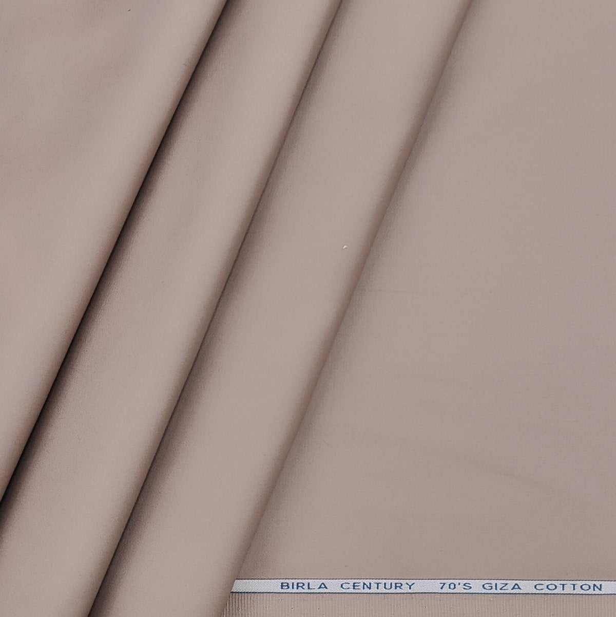 Birla Century Men’s 70’s Giza Cotton Solids Unstitched Shirting Fabric (Petal Brown)