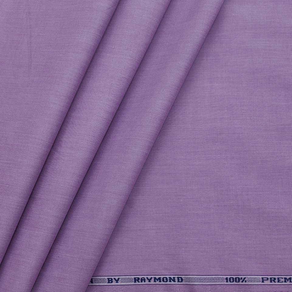Raymond Premium cotton fine Plain fill a fill shirt fabric colour Dark Levendor
