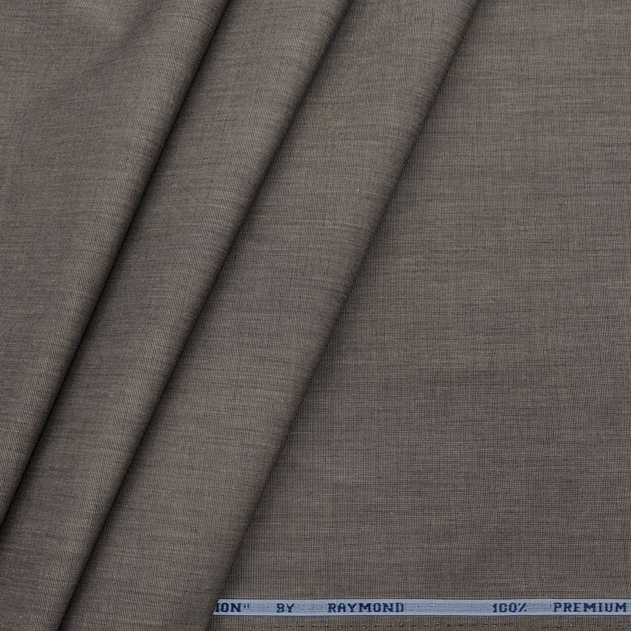 Raymond Premium cotton fine Plain fill a fill shirt fabric colour Dark Brown