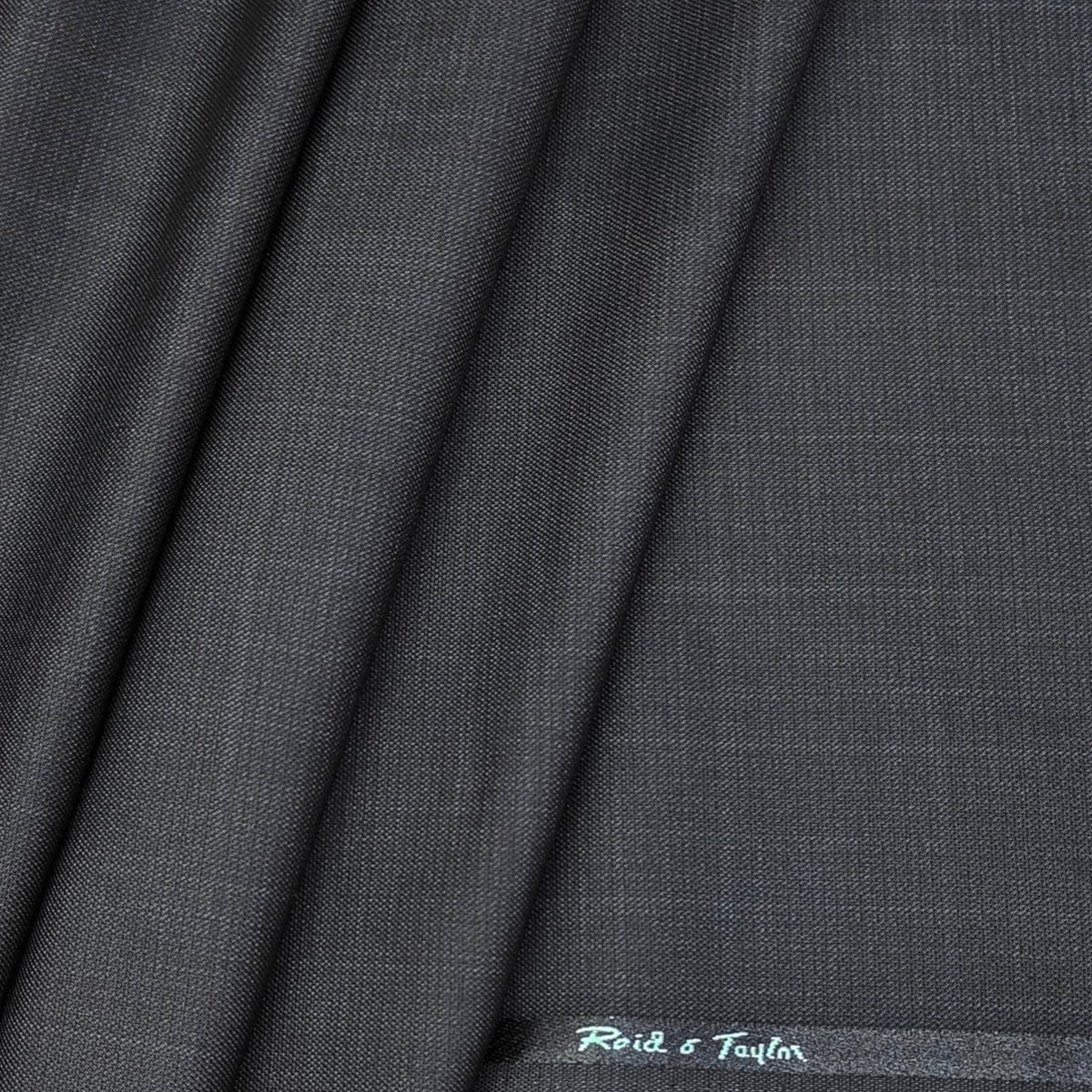 Reid n Taylor Men's Premium check unstitched Pant Fabric (Black)