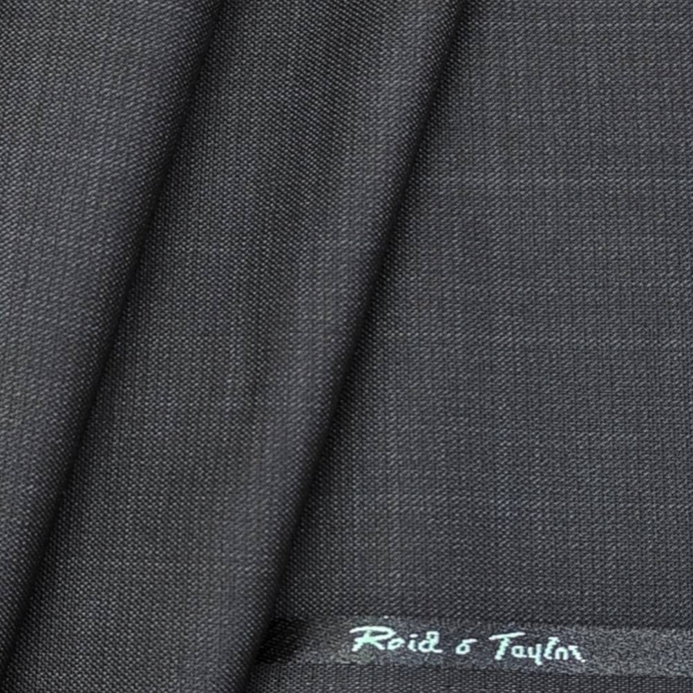 Reid n Taylor Men's Premium check unstitched Pant Fabric (Black)