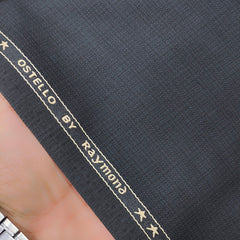 Trouser Fabric Raymond Polyester Viscose Check Color Dark Grey