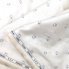 Shirt Fabric ManTire Giza Cotton Designer printed Colour Cream