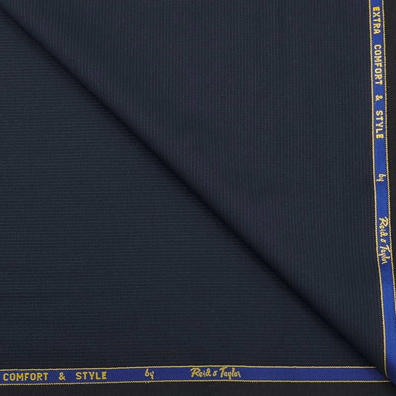 Blazer Fabric Reid & Taylor 100s Wool Blended self Lining Colour Dark Blue