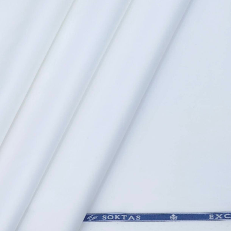 Shirt Fabric Soktas 140/2 Finest Giza Cotton Plain White