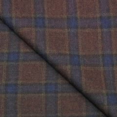 Blazer Fabric OCM 100% wool Check Tweed Colour High Brown