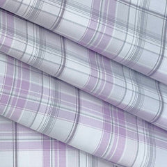Shirt Fabric Soktas Giza Cotton Check Colour Lavender