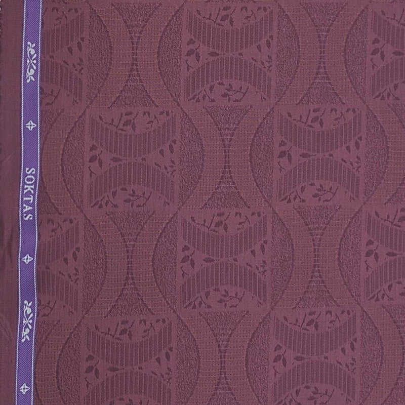 Shirt Fabric Soktas Giza Cotton Jacquard Colour Dull Maroon