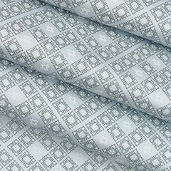 Shirt Fabric ManTire Giza Cotton Printed Colour Mint Grey