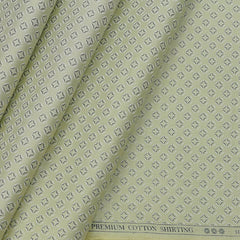 Shirt Fabric ManTire Giza Cotton Printed Colour Lizard Green