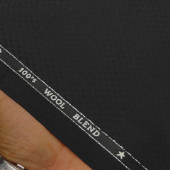 Trouser Fabric OCM 100s Wool Blended Dotted Colour Black