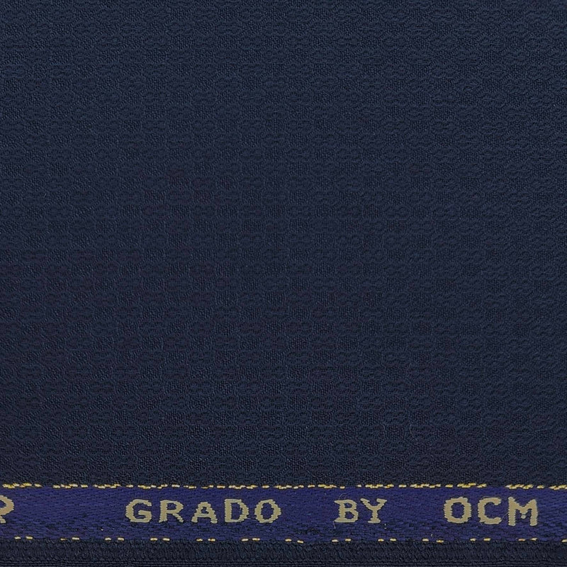 Trouser Fabric OCM 100s Wool Blended Dotted Colour Blue