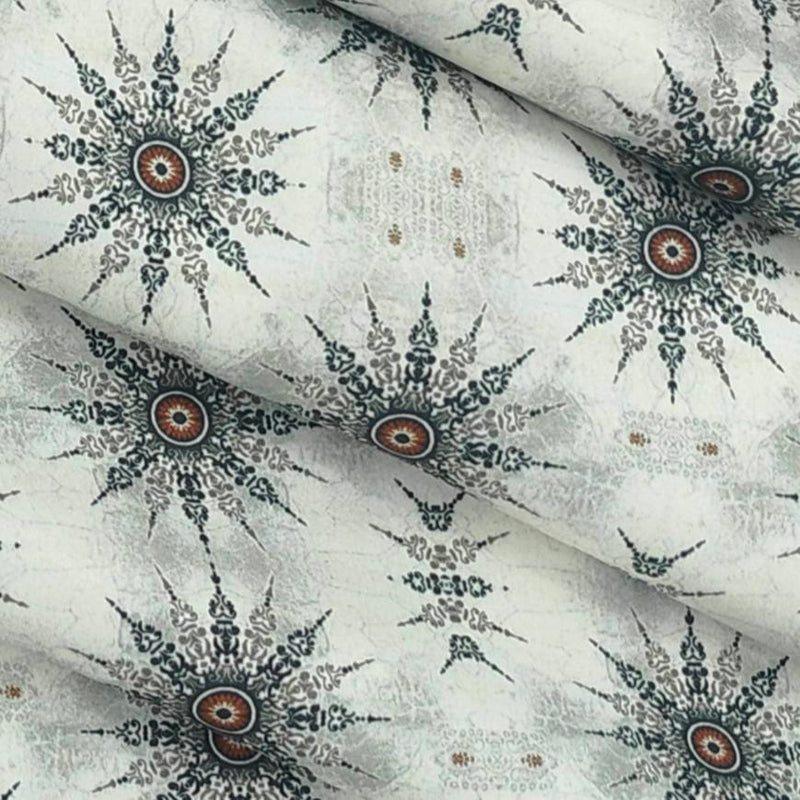 Shirt Fabric Raymond Polished Cotton Digital Printed Colour Elaichi Green