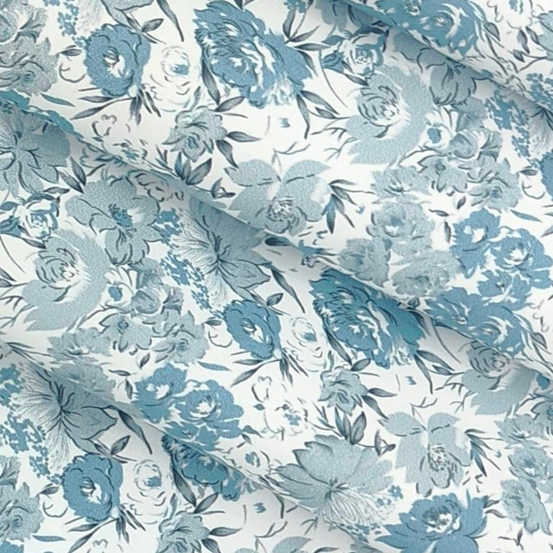 Shirt Fabric Raymond Blended Digital Printed Colour Teal Green
