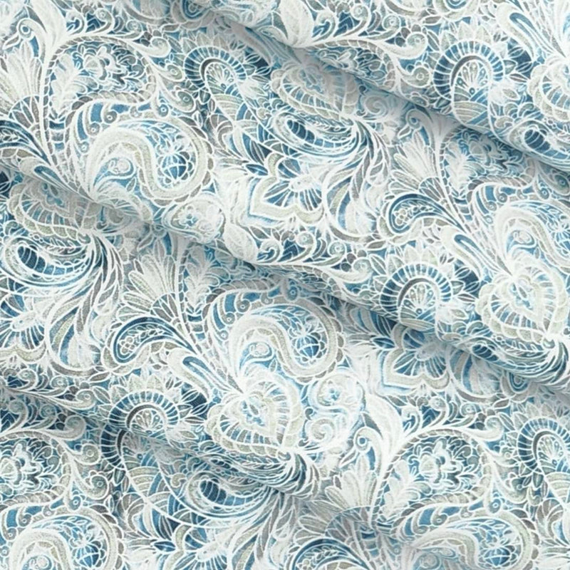 Shirt Fabric Raymond Blended Digital Printed Colour Mint Green