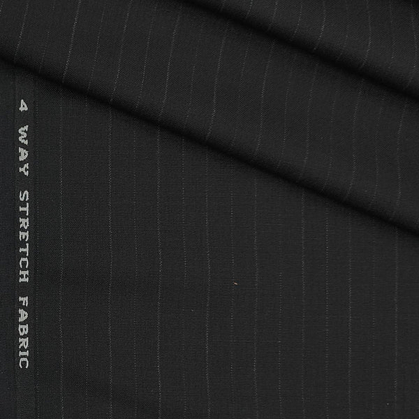 Trouser Fabric Graviera 4Way Lycra Premium Broad Lining Color Black