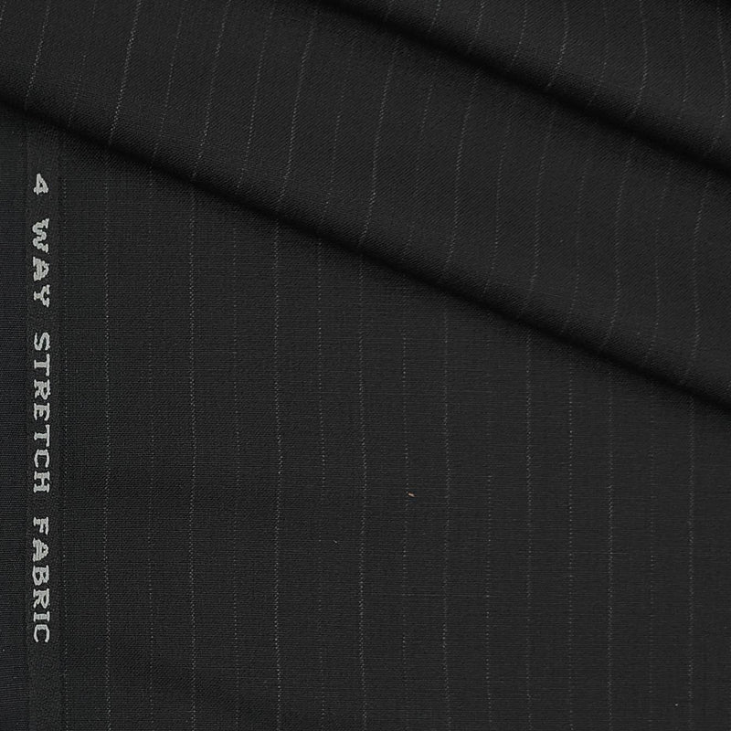 Trouser Fabric Graviera 4Way Lycra Premium Broad Lining Color Black