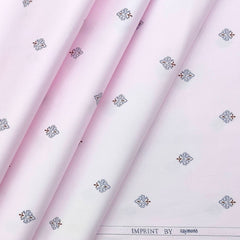 Shirt Fabric Raymond Premium 100% Cotton Printed Colour Baby Pink