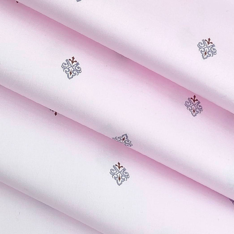 Shirt Fabric Raymond Premium 100% Cotton Printed Colour Baby Pink