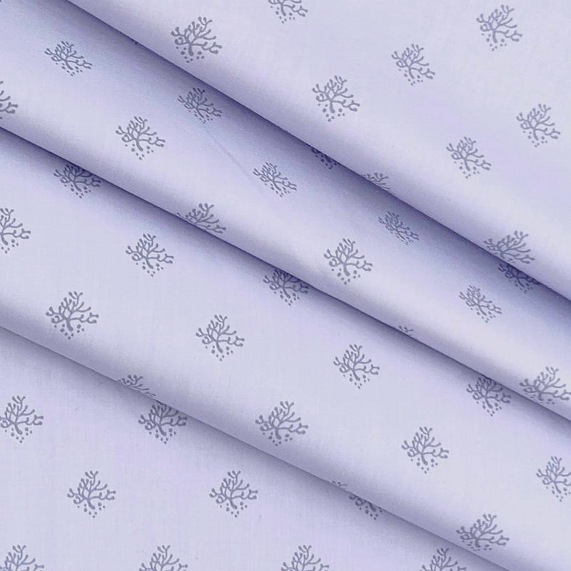 Shirt Fabric Arvind Giza Cotton Printed Colour Purple