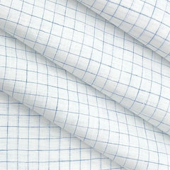 Shirt Fabric Arvind Pure Linen 60 Lea Pin Check colour Blue
