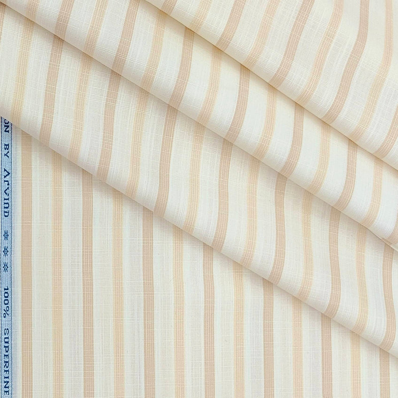 Shirt Fabric Arvind Giza Cotton Lining Colour Sephora Brown