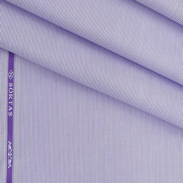 Shirt Fabric Soktas Giza Cotton Pin Lining Colour Purple