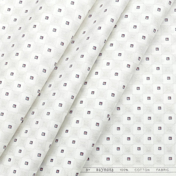 Shirt Fabric Raymond 100% Cotton Printed Colour Light brown