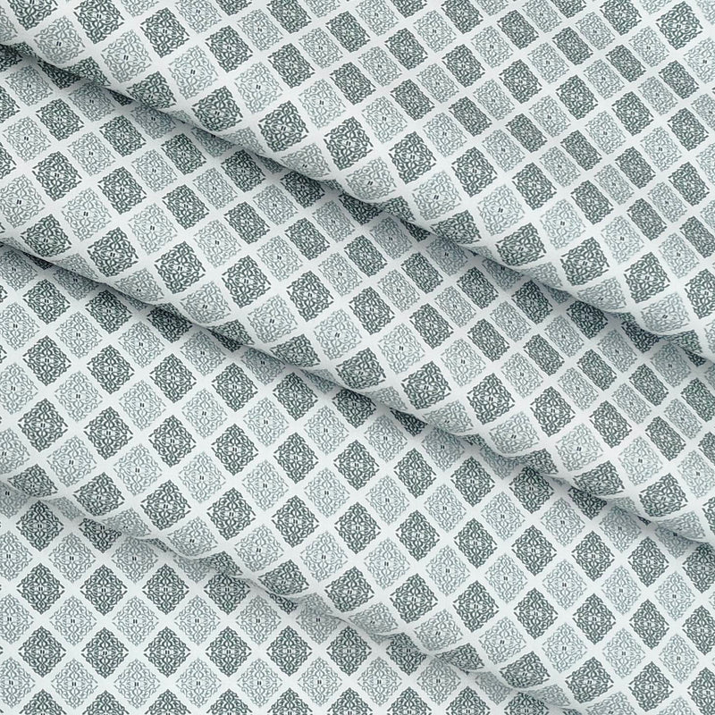 Shirt Fabric Raymond 100% Cotton Printed Colour Spring Green