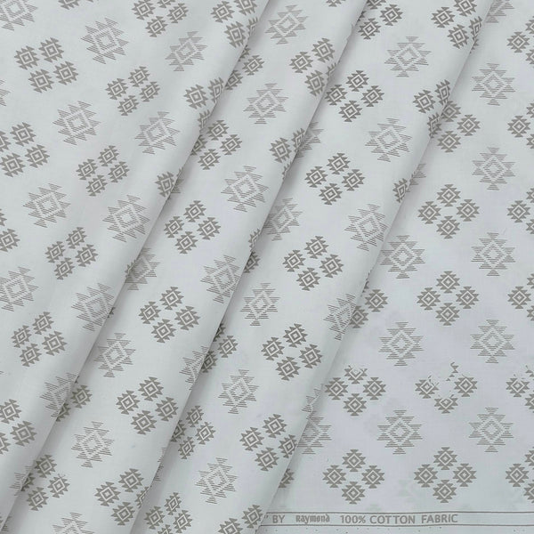 Shirt Fabric Raymond 100% Cotton Printed Colour Cambrick Brown