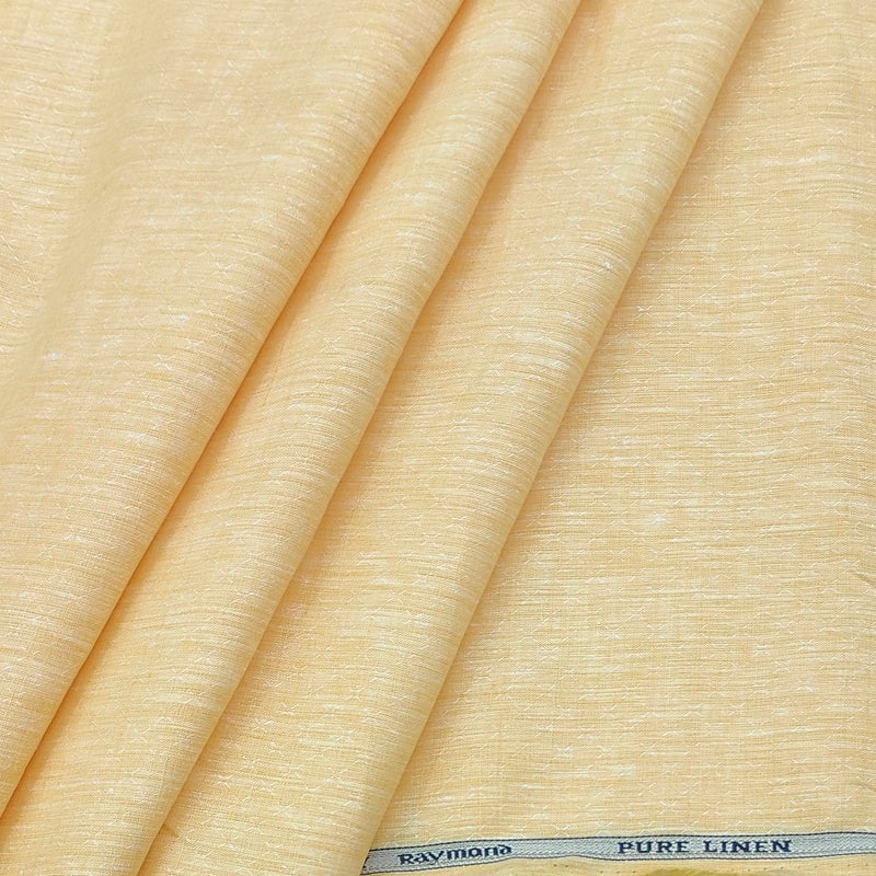 Shirt Fabric Raymond 60 LEA Pure Linen Jacquard Colour Hot Yellow