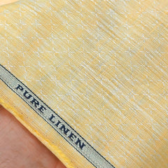Shirt Fabric Raymond 60 LEA Pure Linen Jacquard Colour Hot Yellow