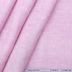 Shirt Fabric Raymond 60 LEA Pure Linen Solids Colour Camino Pink