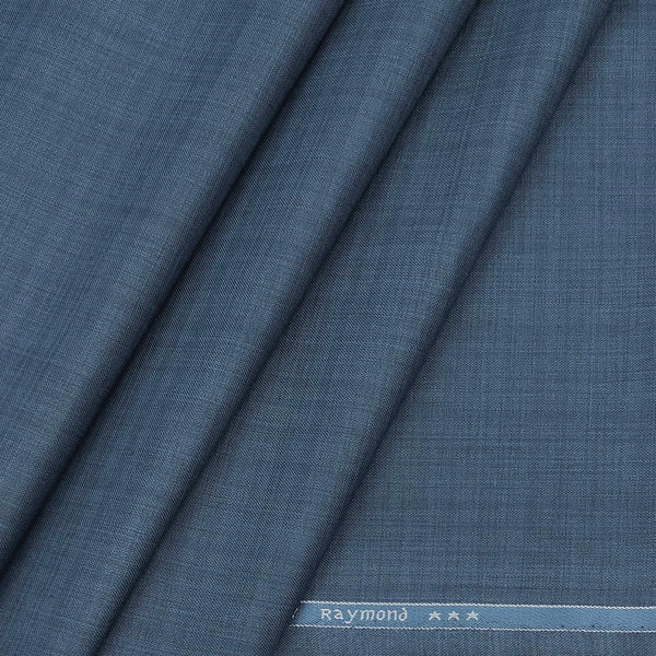 Trouser Fabric Raymond PV Check Colour Stone Blue