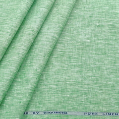 Raymond 60 LEA Pure Linen Solid Shirt n Kurta Fabric Colour Green