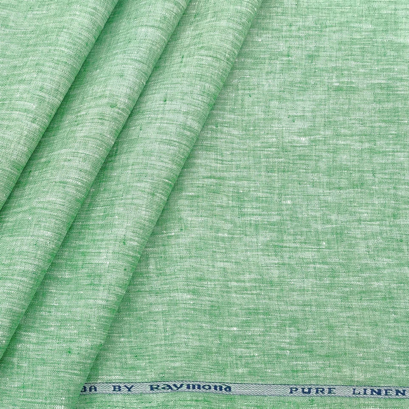 Raymond 60 LEA Pure Linen Solid Shirt n Kurta Fabric Colour Green