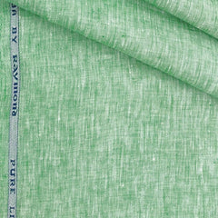 Raymond 60 LEA Pure Linen Solid Shirt n Kurta Fabric Colour Green