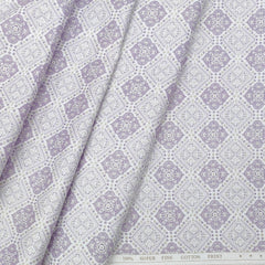 Shirt Fabric ManTire Giza Cotton Printed Colour wisteria lavender