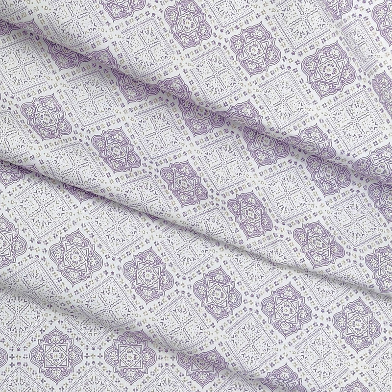 Shirt Fabric ManTire Giza Cotton Printed Colour wisteria lavender